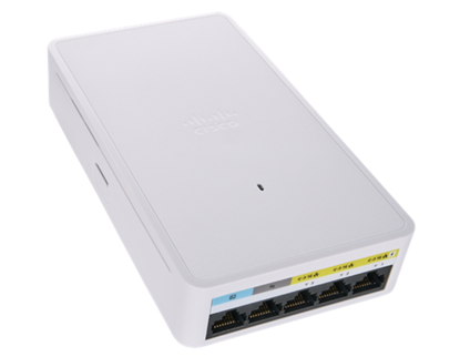 A picture of a wireless access point used in Baswell, Caraway, Jones, M-Street, Nutt, Paine, and Wilson residence halls as well as University Commons apartments.